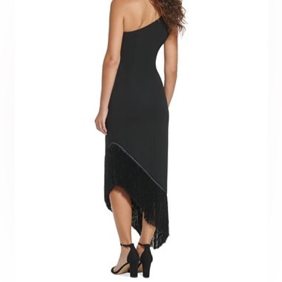 VINCE CAMUTO High-Low Fringe-Hem Midi Dress - Picture 3 of 16